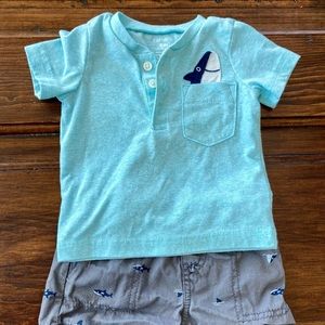 Shark outfit set 3-6 months